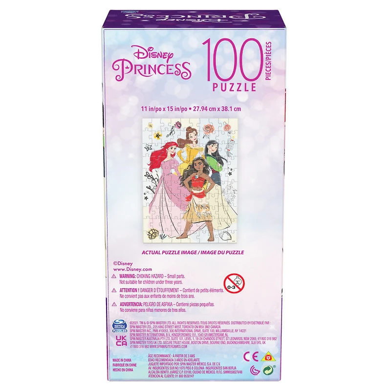 Disney Princess, Puzzle de 100 pièces, pour les familles et les enfants à partir de 4 ans