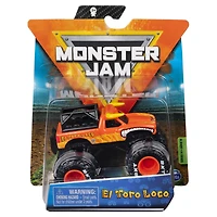 Monster Jam, Monster truck El Toro Loco officiel, véhicule en métal moulé, série Ride Trucks, échelle 1:64