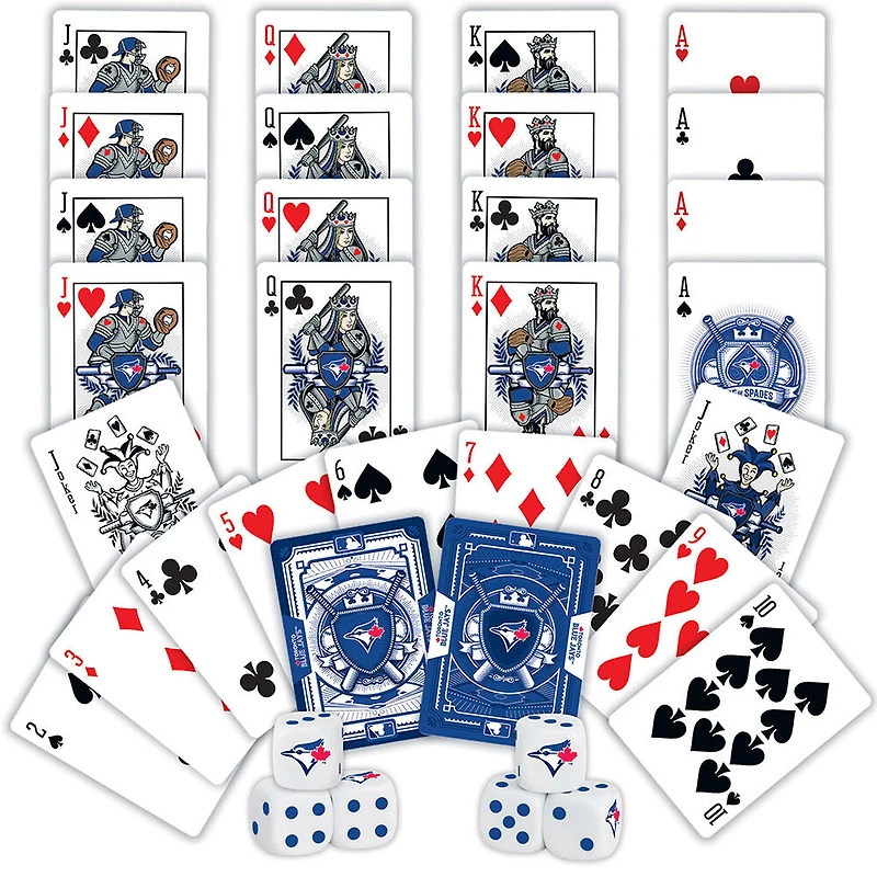 Masterpieces Puzzle Company Toronto Blue Jays Two Decks Of Playing Cards & Dice Set Card Game