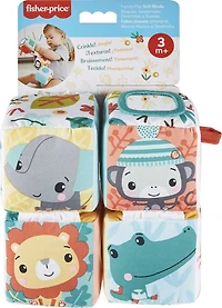 Fisher-Price - Cubes douceur amusants, reliés, activités sensorielles