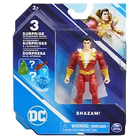 DC Comics, Figurine articulée Shazam! de 10 cm avec 3 accessoires mystère