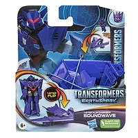 Transformers Toys EarthSpark 1-Step Flip Changer Soundwave 4-Inch Action Figure
