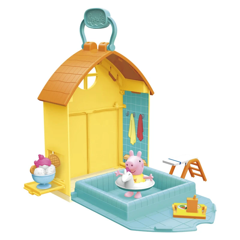 Peppa Pig Peppa's Adventures Peppa's Swimming Pool Fun Playset Preschool Toy,