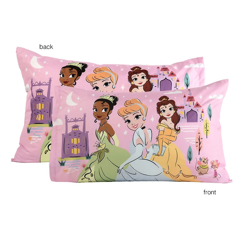 Ensemble de literie 2 Articles Princesses pour Enfant, comprenant une Couette et une Taie d'Oreiller