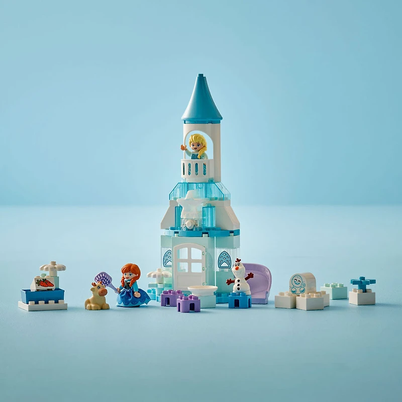 LEGO DUPLO │ Disney La Fête d'Anna et Elsa au Château de Glace, Jouet à Construire pour Tout-Petits pour le Jeu de Simulation 10455