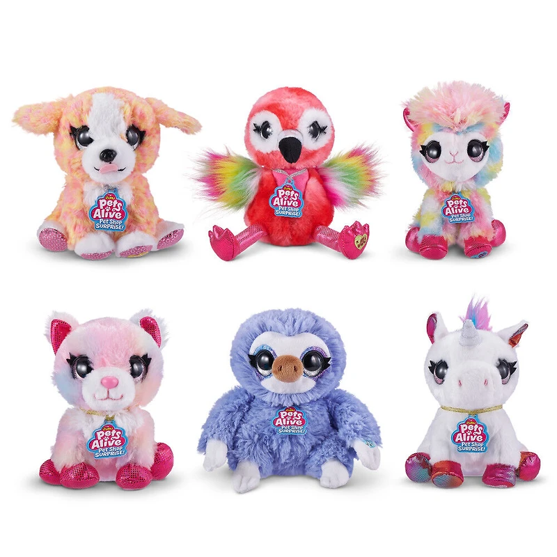 Animalerie Surprise de Pets Alive - Animaux de compagnie jouets surprises et interactifs avec voix et répétition électronique
