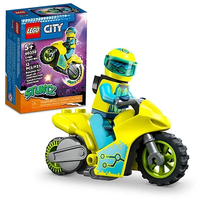 LEGO City Cyber Stunt Bike 60358 Building Toy Set (13 Pieces)