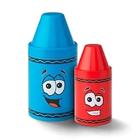 Crayola Storage Tip - Set Of 2 pcs-Blue/Red