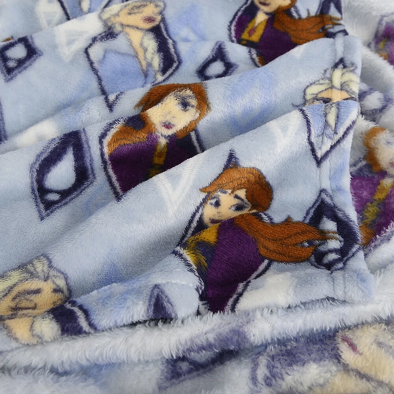 Ensemble de jeté et coussin 2 pièces de la Reine des neiges de Disney