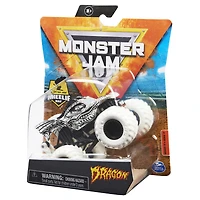 Monster Jam, Monster truck Dragon officiel, véhicule en métal moulé, série Max Contrast, échelle 1:64
