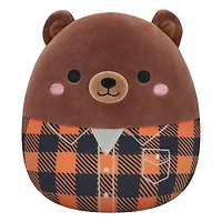 Squishmallows 7.5" - Omar l'ours brun avec sa veste à carreaux