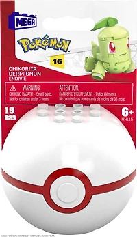 Coffret de construction Germignon Pokémon MEGA avec 19 pièces et Pokéball