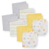 Koala Baby 8-Pack Washcloth, Yellow Star