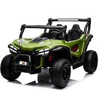 KIDSVIP Buggy d'aventure 2 places 24 V pour enfants 4X4 UTV porteur avec RC