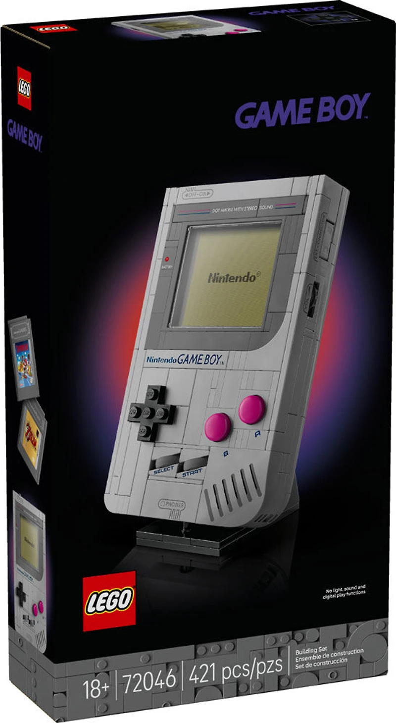 LEGO Game Boy 3D Puzzle - Retro Nintendo Building Set for Adults, Ages 18 and Up - 72046