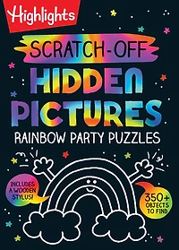 Scratch-Off Hidden Pictures Rainbow Party Puzzles - Édition anglaise