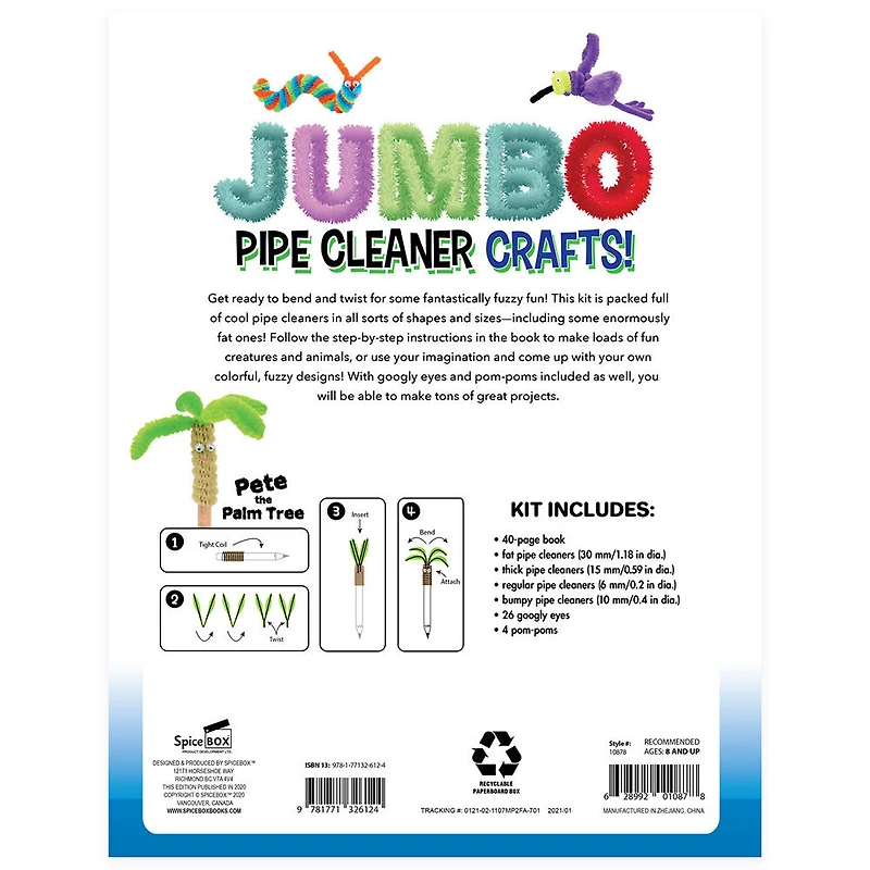SpiceBox Children's Activity Kits Make and Play Jumbo Pipe Cleaner Crafts - English Edition