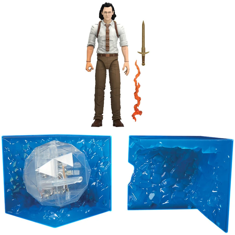 Marvel Legends Series, Tesseract électronique avec lumières, article de cosplay et figurine de collection de 15 cm Loki de Marvel Studios