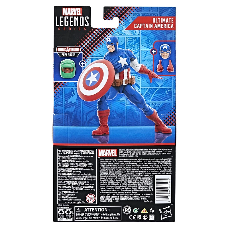 Hasbro Marvel Legends Series: Ultimate Captain America des bandes dessinées classiques Marvel Ultimates, figurine articulée de 15 cm