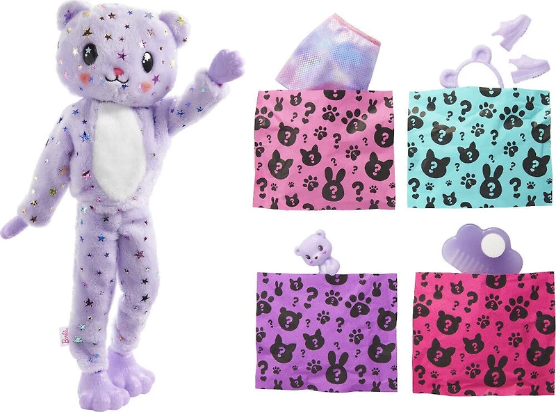 Barbie-Poupée Cutie Reveal Série Fantasy-Costume d'ours en peluche