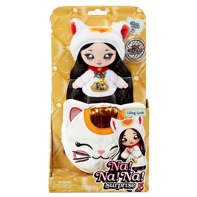Na Na Na Surprise série Glam 2, Liling Luck : poupée-mannequin de 19 cm (7,5 po) patriote inspirée d'un chat