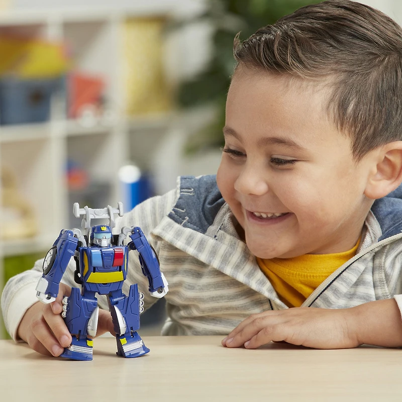 Playskool Heroes Transformers Rescue Bots Academy, figurine convertible de Chase le robot policier