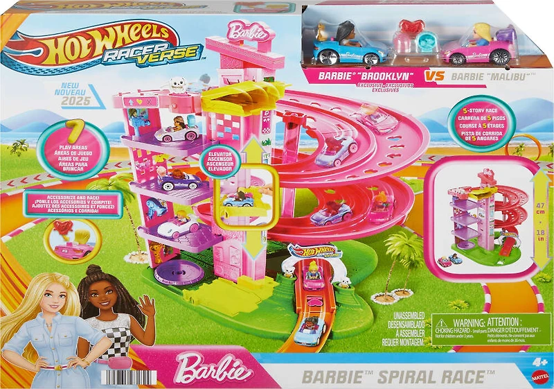 Hot Wheels Racerverse Coffret Piste Course Spirale Barbie