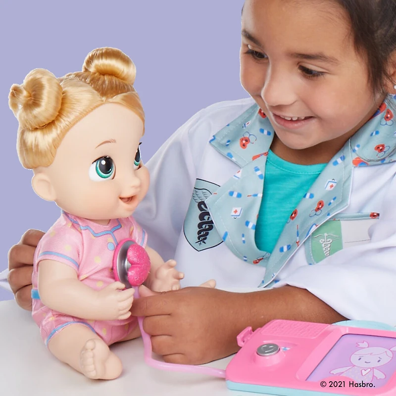 Baby Alive Lulu Achoo Doll, 12-Inch Interactive Doctor Play Toy, Blonde Hair