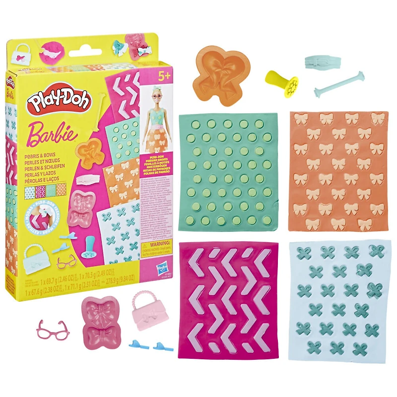 Play-Doh Barbie Perles et noeuds, recharges pour coffret de pâte à modeler