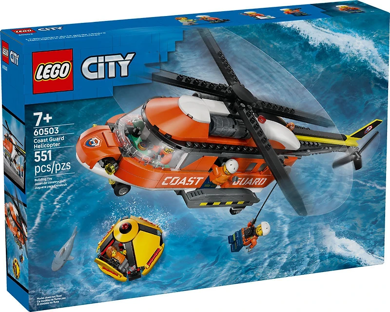 LEGO City Coast Guard Helicopter Building Toy for Kids, Boys & Girls, Ages 7+ - 60503
