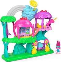 Imaginext DreamWorks Trolls Lights and Sounds Rainbow Treehouse Playset with Poppy, 7 Pieces - R Exclusive