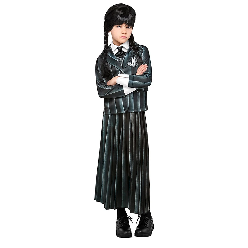 Costume d'uniforme scolaire Wednesday Addams taille grand (12-14)