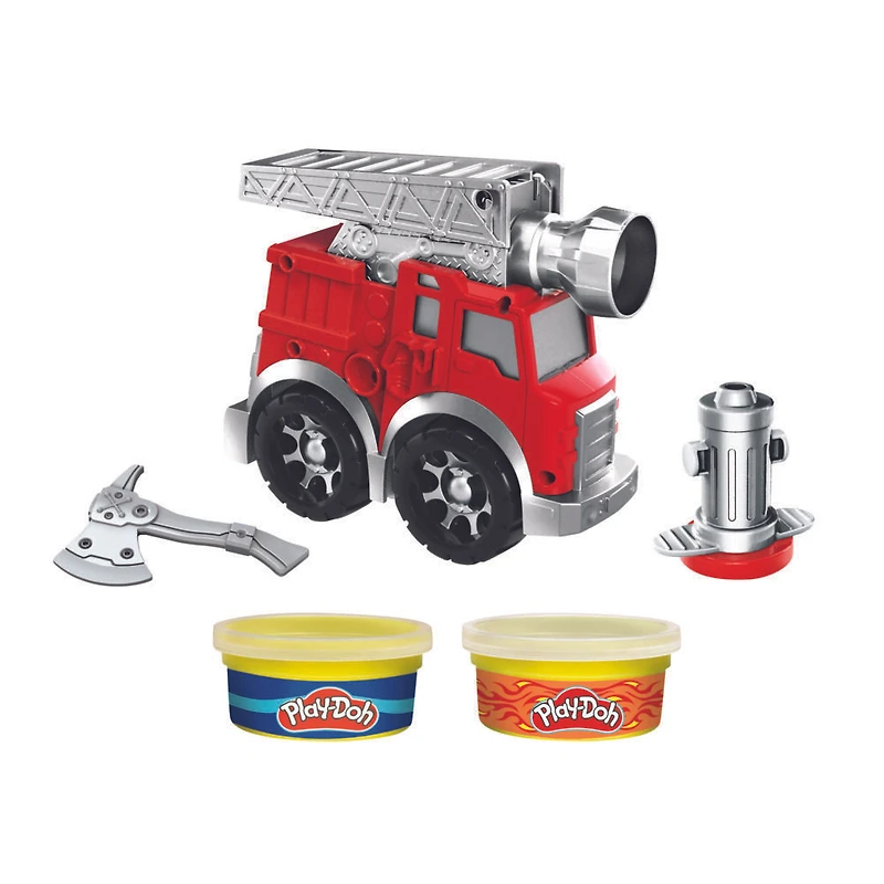 Play-Doh Wheels Fire Engine Playset with 2 Non-Toxic Modeling Compound Cans