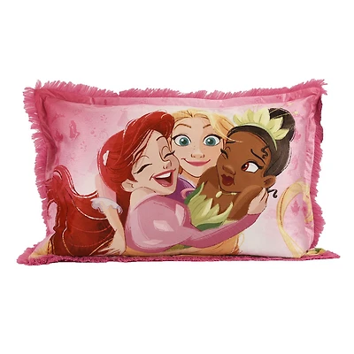 Oreiller géant en fourrure funky pour enfants Disney Princess, 20 po x 30 po