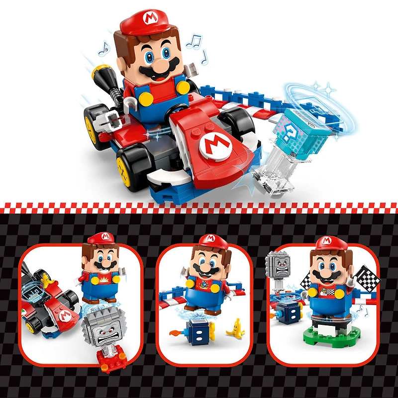 LEGO Super Mario : Mario Kart - LEGO Mario Interactif et Kart Standard, Jouet 72043