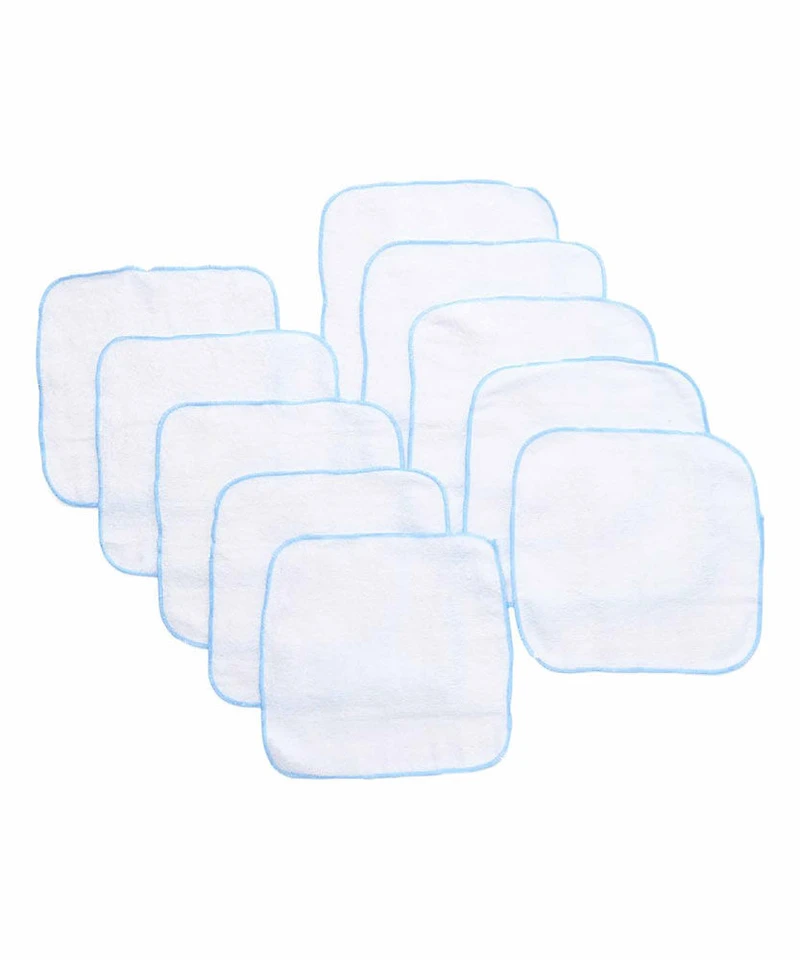 Lot de 10 gants de toilette Necessities By Tendertyme : bleu
