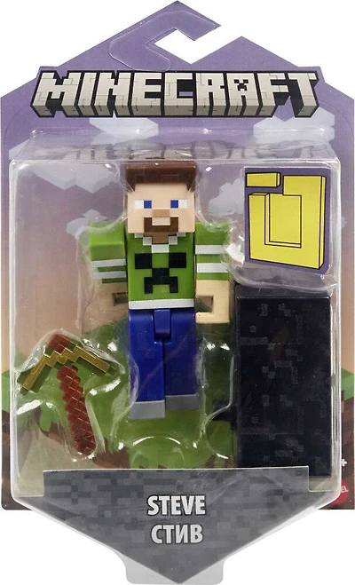Minecraft - Figurine - Crée-Un-Portail - Steve