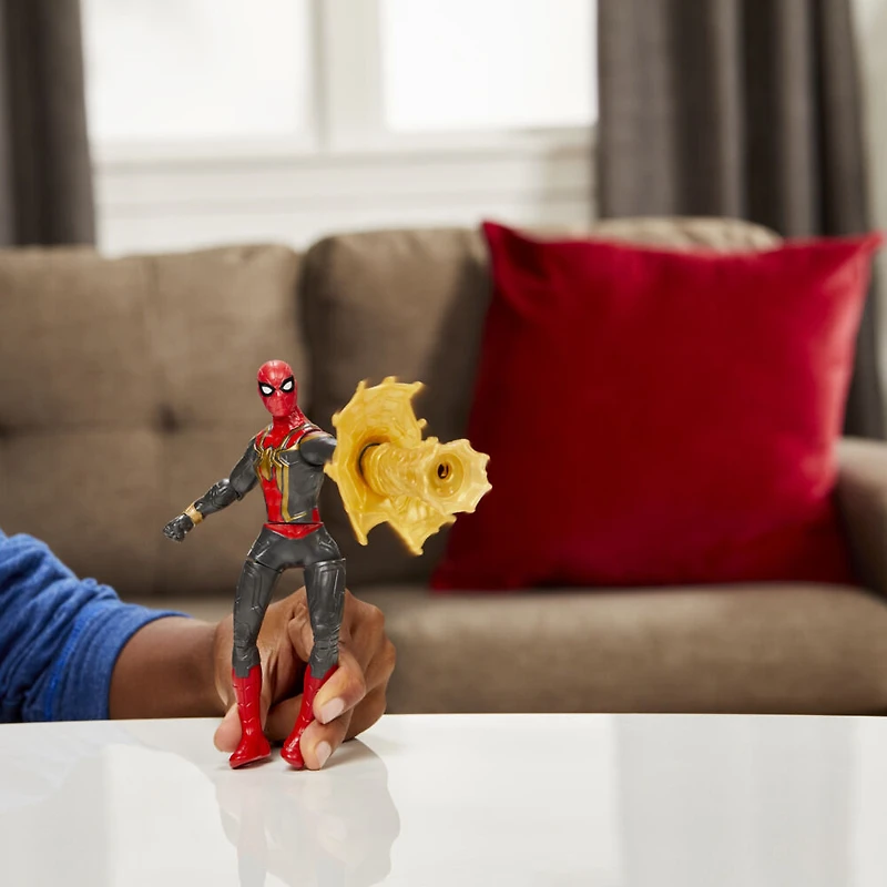 Marvel Spider-Man, figurine Deluxe Spider-Man Toile tornade inspirée du film