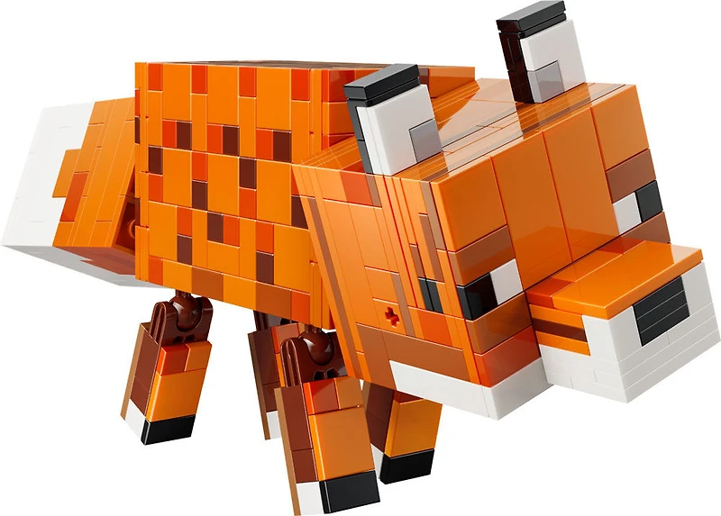 LEGO Minecraft Le Renard, Ensemble de Construction de Décoration de Jeu Vidéo, Jouet de Figurine d'Animal, Cadeau de Décoration de Jeu 21588
