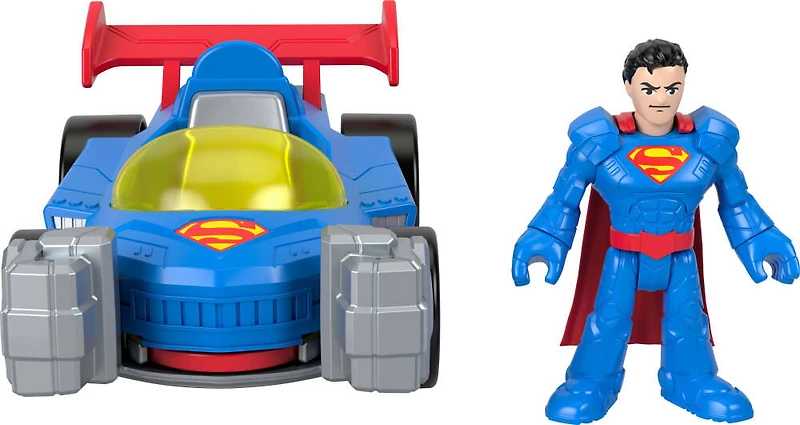 Fisher-Price Imaginext DC Super Friends Metal Force Supermobile Toy Car & Superman Action Figure Set