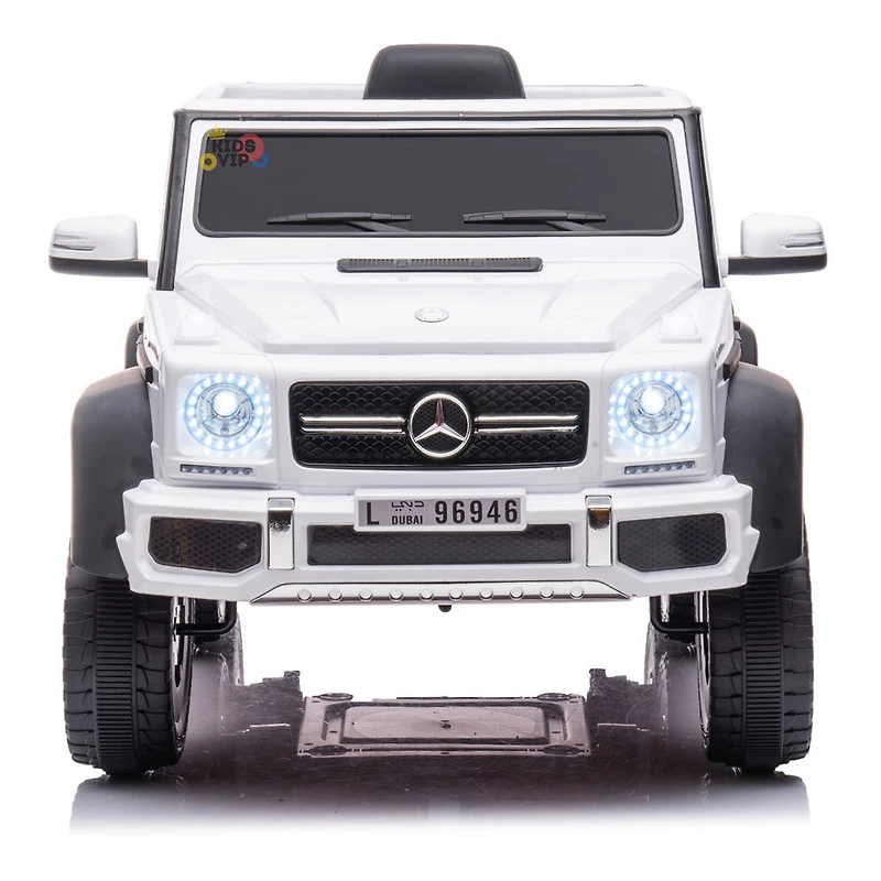 Kidsvip 12V Mercedes 6X6 W/ Rc- Whitee - Édition anglaise