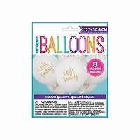 "Oh Baby" 12" Latex Balloons 8 pieces - English Edition
