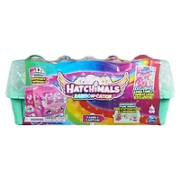 Hatchimals CollEGGtibles, Coffret surprise Family Carton Rainbow-cation lamas avec 10 personnages et 2 accessoires