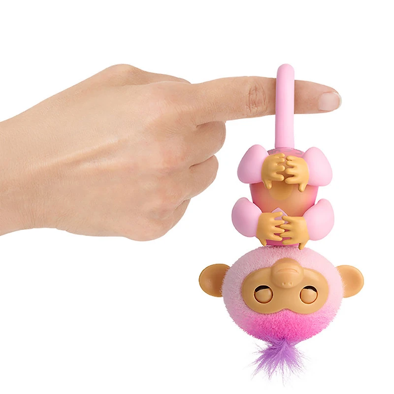 Fingerlings Interactive Baby Monkey, plus de 70 sons et réactions, le coeur s'allume, réagit au toucher