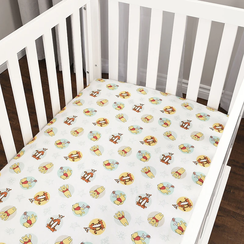 Disney Winnie the Pooh, regarde les étoiles, ensemble de chambre de bébé confortable de 4 pièces