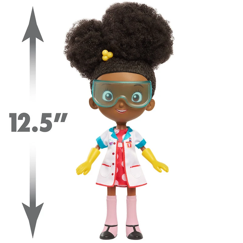 Ada Twist, Poupée de Scientifique Ada Twist Labo, Poupée Interactive de 31 cm (12,5 pouces) avec Accessoires de Labo de Recherche, Parle et Chante la Chanson "The Brainstorm Song"