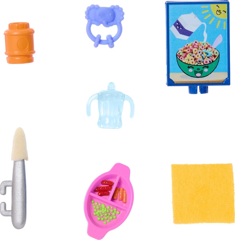 Barbie Skipper Babysitters Inc & Playset, Includes Doll, Baby, and Mealtime Accessories