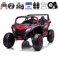 KidsVip 24V Blade BT Edition Buggy/UTV W/RC - Rouge - Édition anglaise