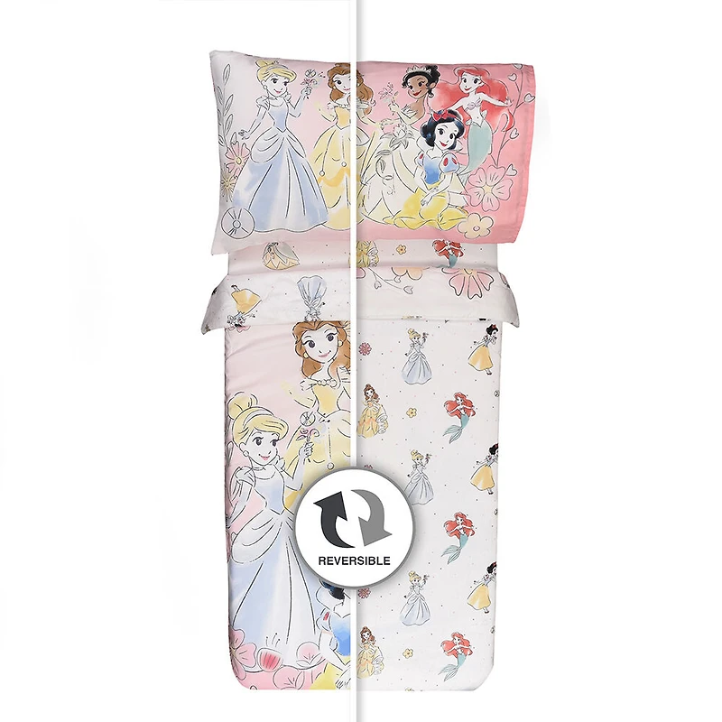 Ensembles de literie 3 pièces pour tout-petits des princesses Disney