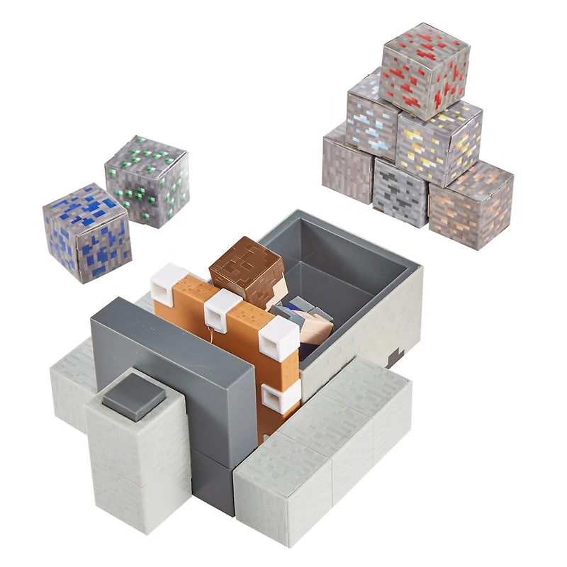 Minecraft-Coffret Wagonnet -Coffret avec figurine Steve et accessoires